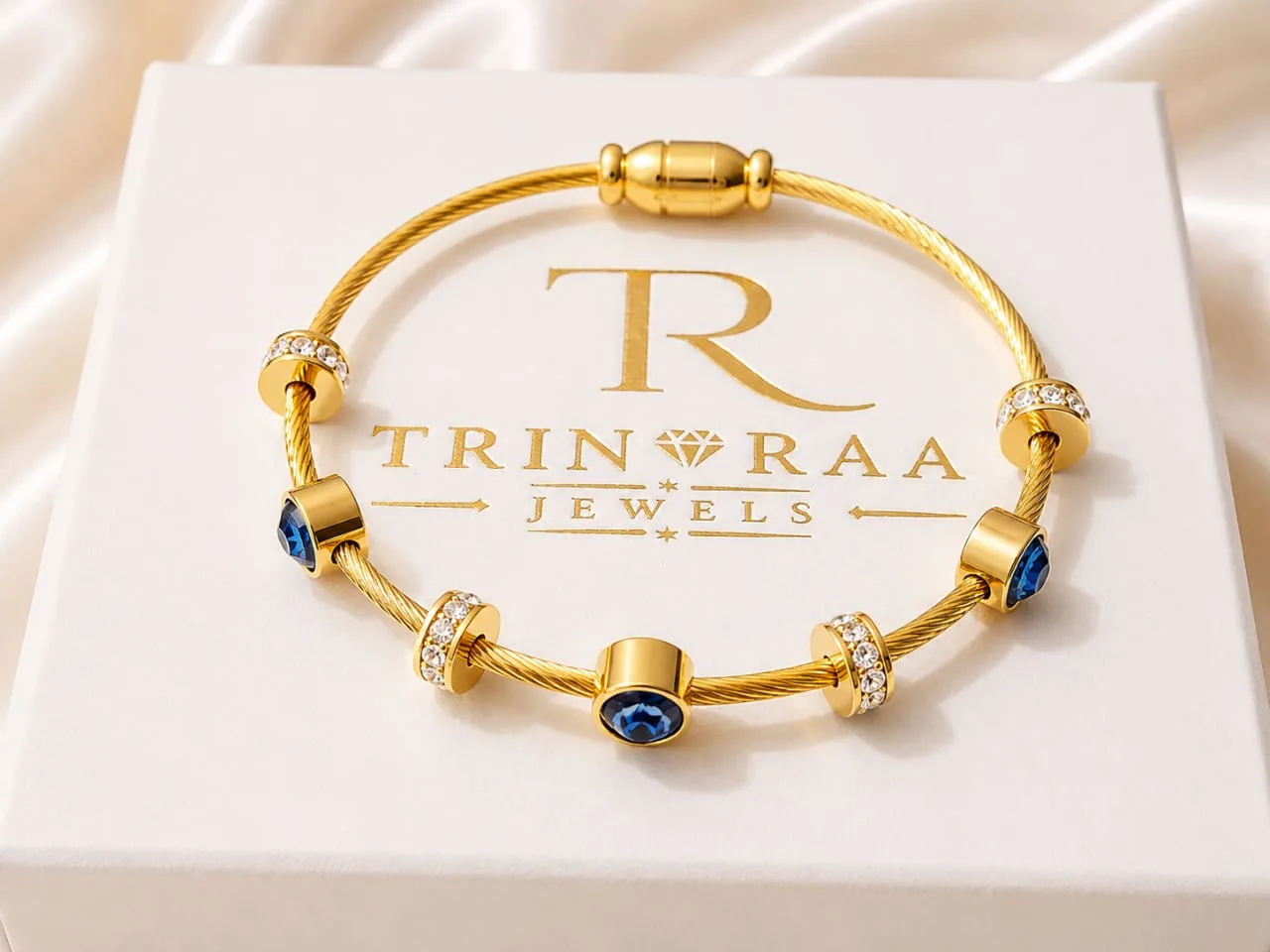 Evil Eye Cable  Bracelet