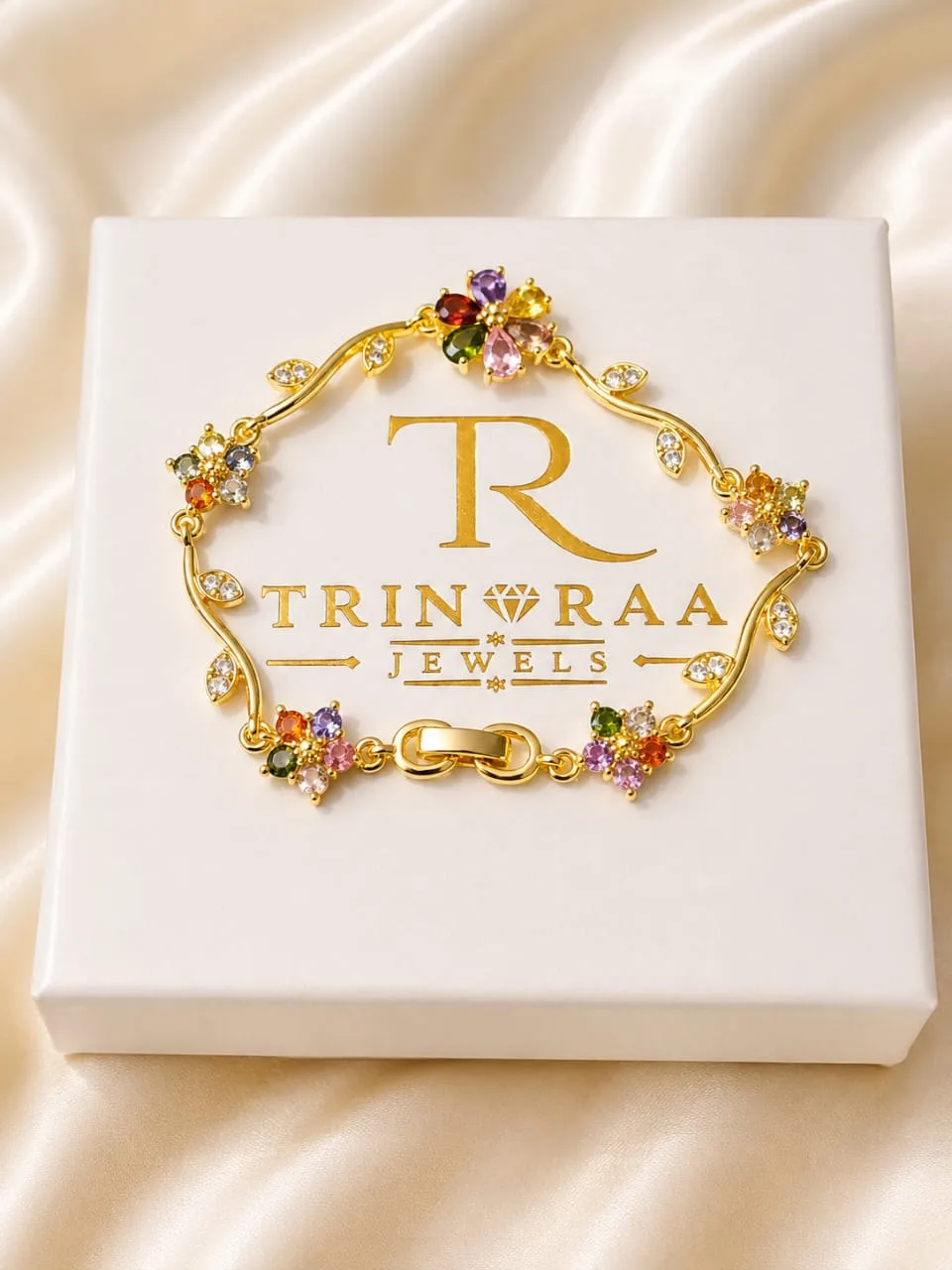 Multicolor Flower Tulip Bracelet