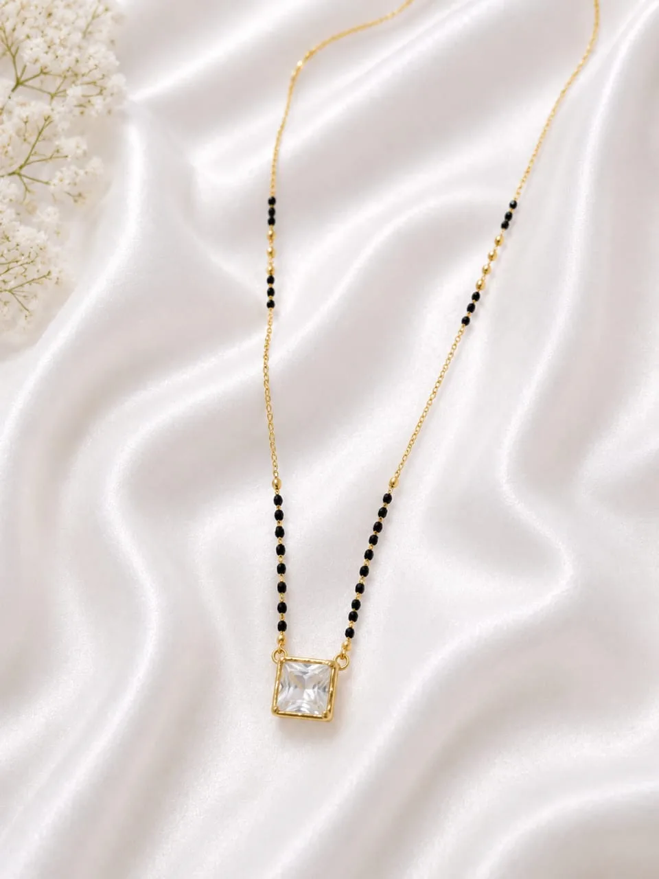 Princess Cut Crystal Mangalsutra