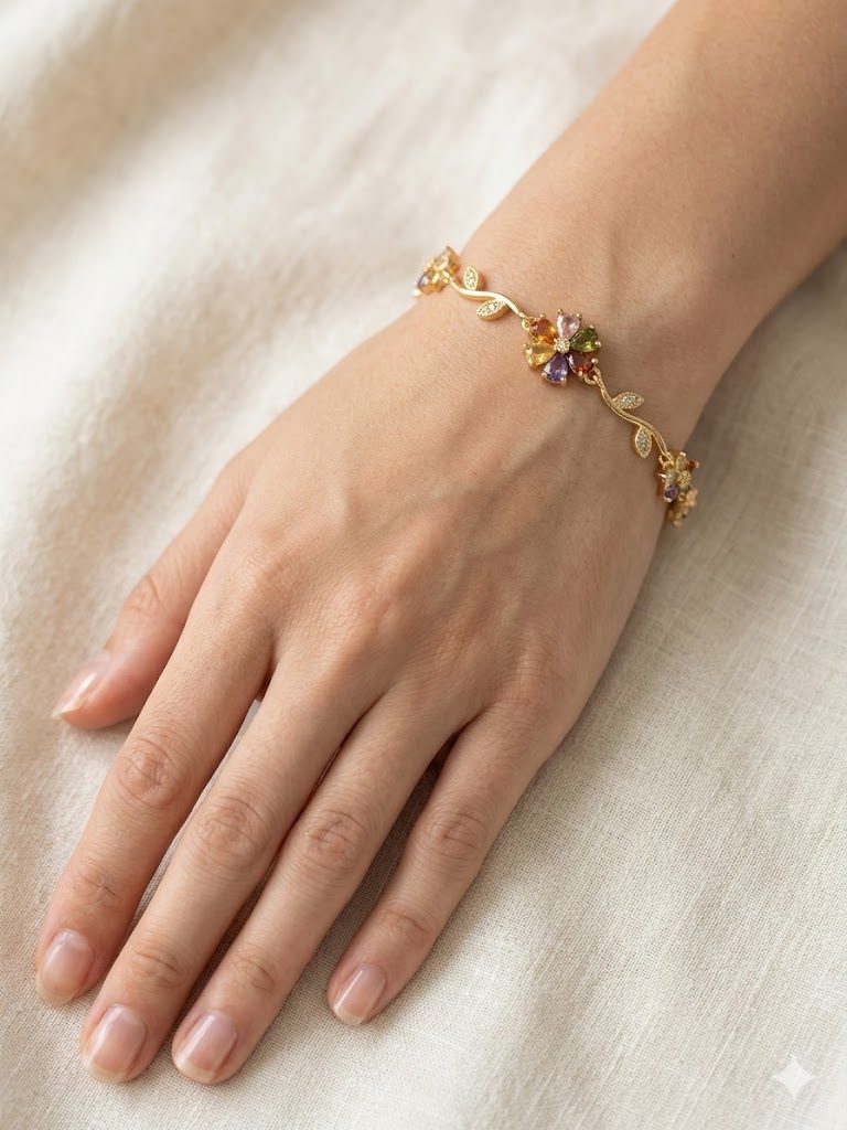 Multicolor Flower Tulip Bracelet