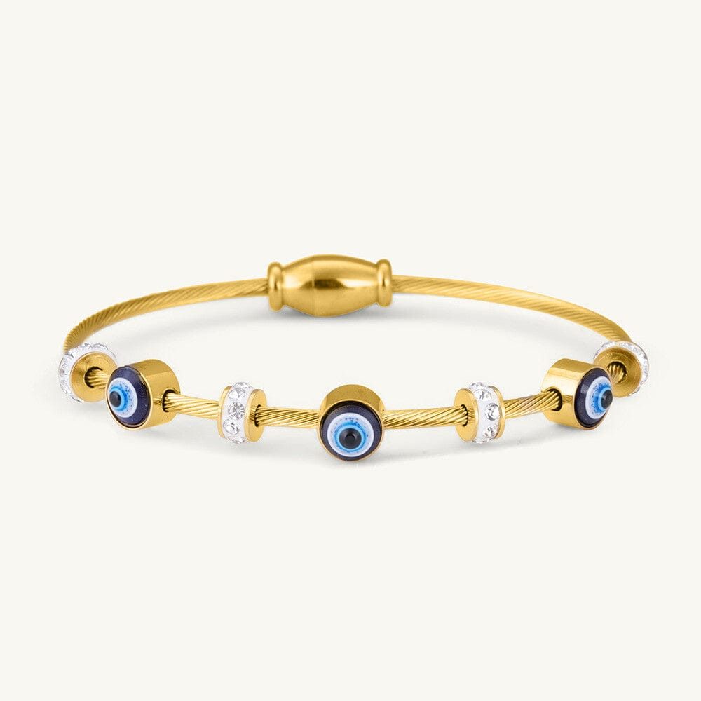 Evil Eye Cable  Bracelet