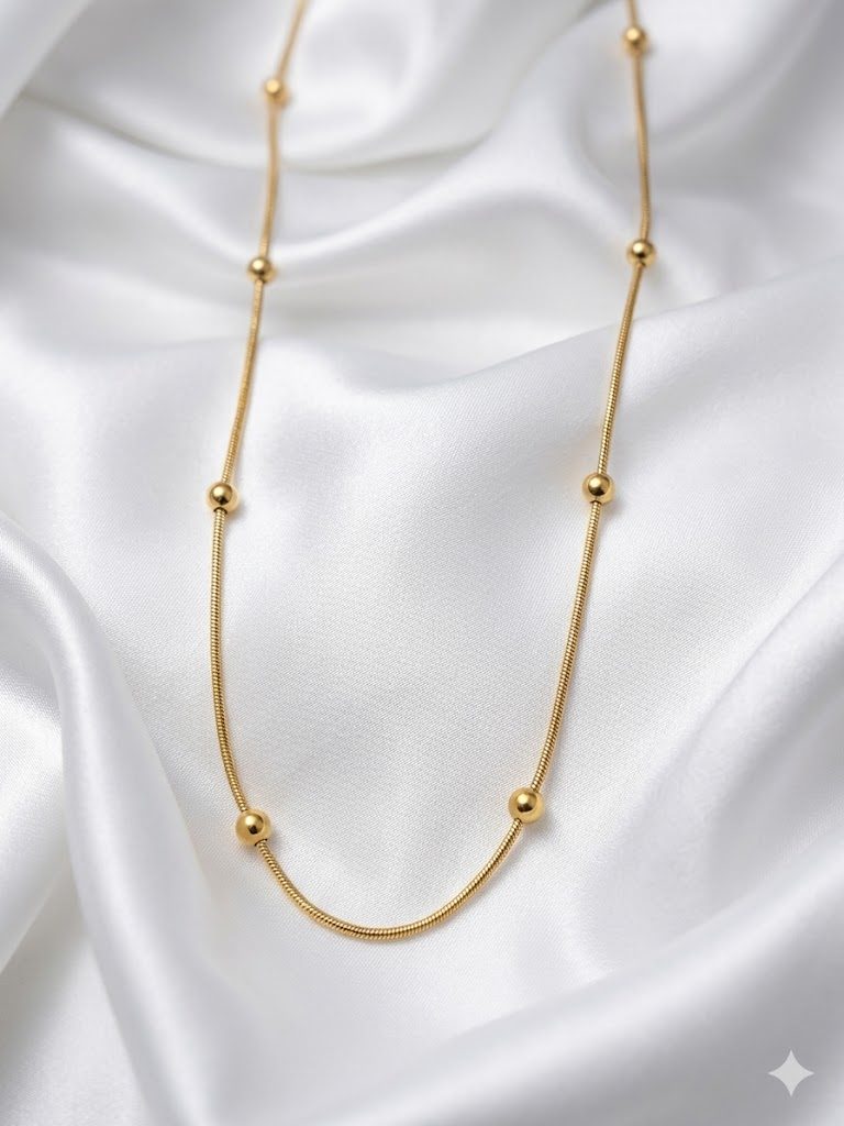 Trinoraa Classic Gold Bead Neckchain