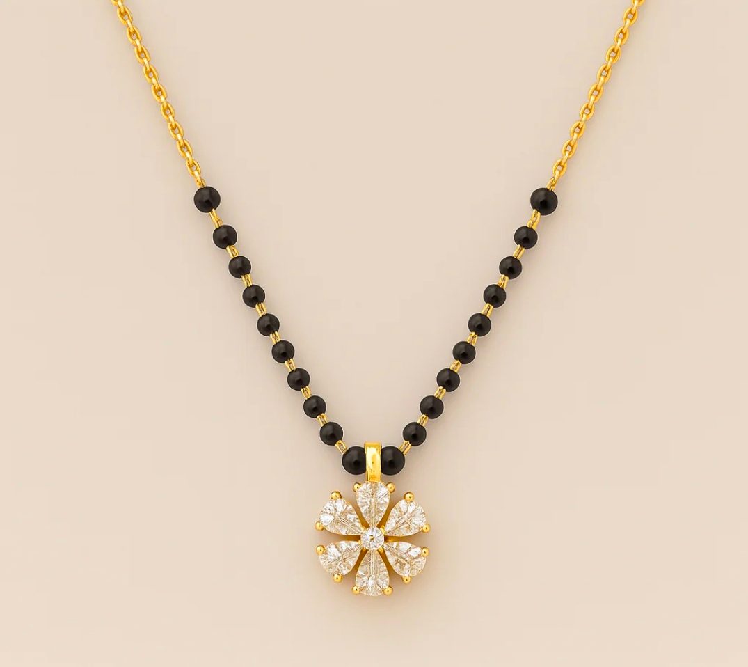 Floral Diamond Anti-Tarnish Mangalsutra