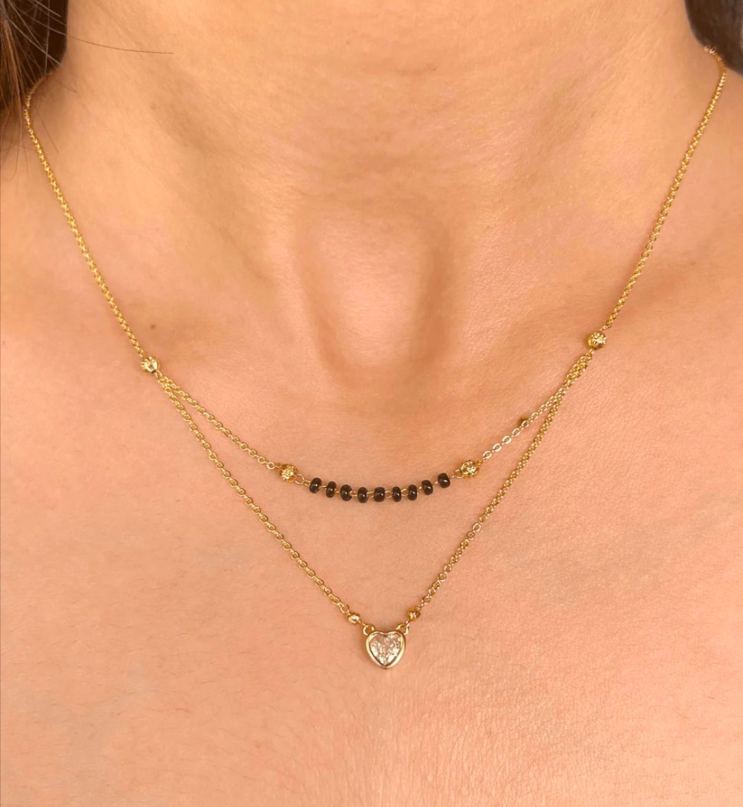 Layered Heart Anti-Tarnish Mangalsutra