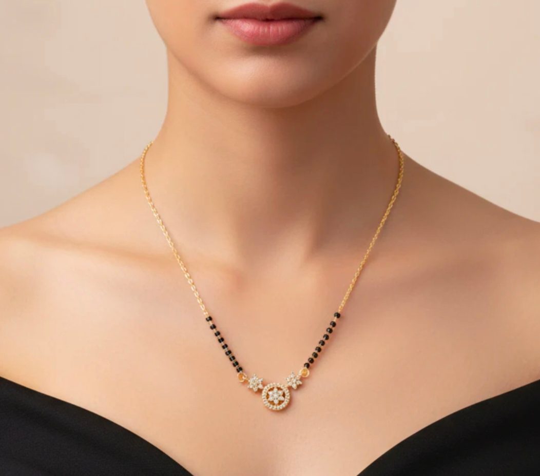 Geometric Wheel Anti-Tarnish Mangalsutra