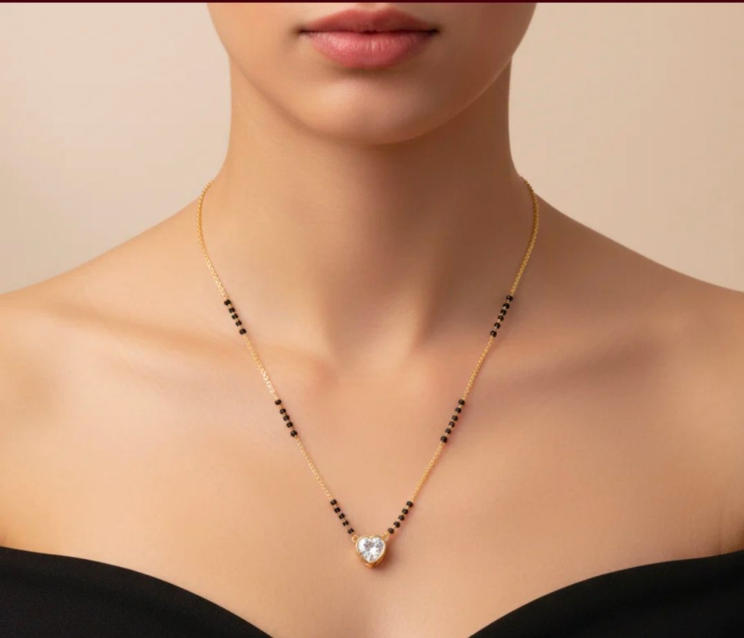 Solitaire Heart Anti-Tarnish Mangalsutra