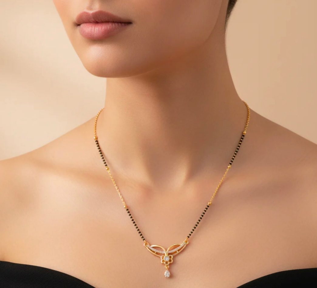 Floral Arch Drop Anti-Tarnish Mangalsutra