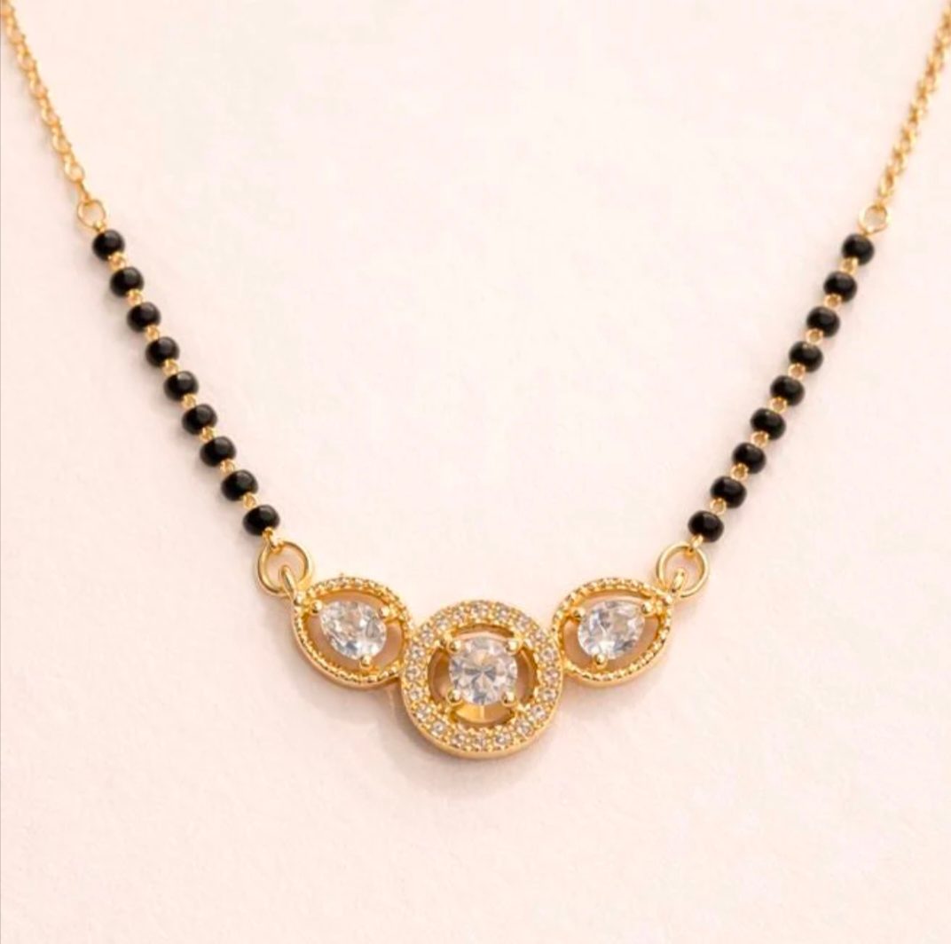 3-Stone Halo Trilogy Mangalsutra