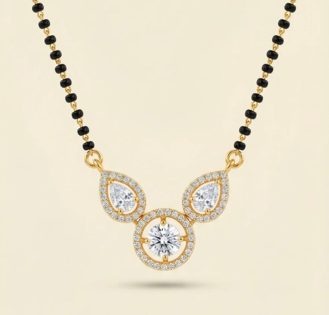 3-Stone Full Halo Trilogy Mangalsutra