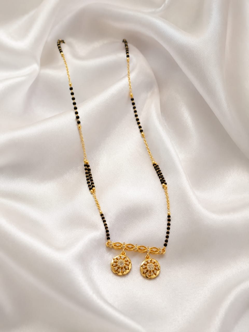 Elegant Dual-Vati Starburst Anti-Tarnish Mangalsutra