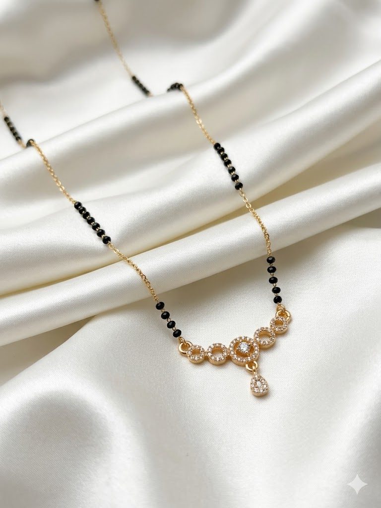 Interlocking Circle Drop Mangalsutra