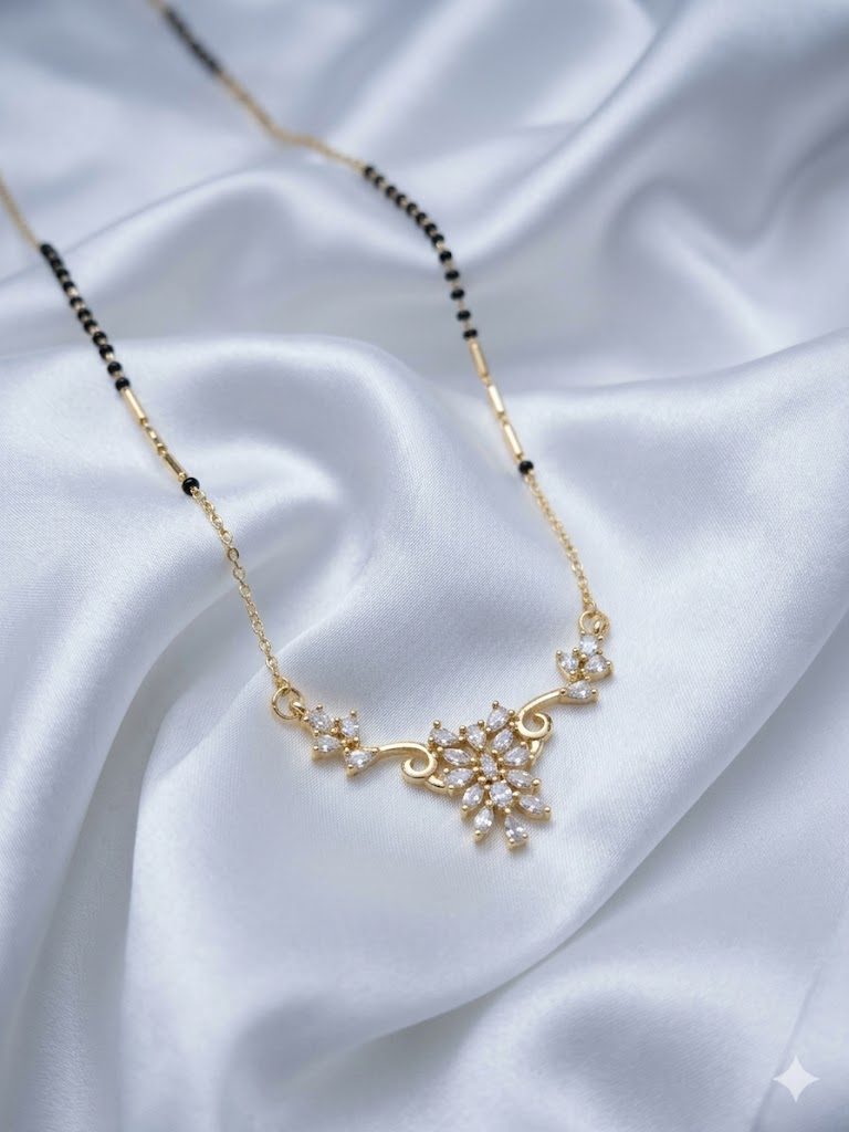 Royal Marquise Floral Arch Anti-Tarnish Mangalsutra