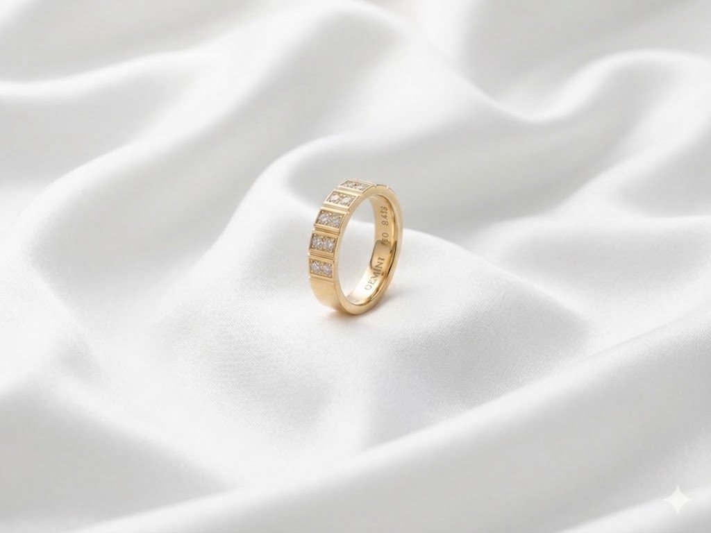 Paneled Crystal Eternity Band Ring